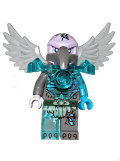 LEGO Minifigure-Vornon - Trans-Light Blue Heavy Armor-Legends of Chima-LOC088-Creative Brick Builders